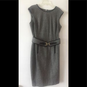 Nice wool grey and black CK dress with belt
